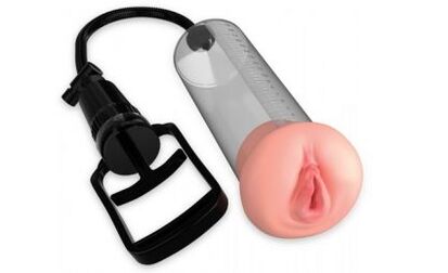 pump with vibration massage device for penis enlargement