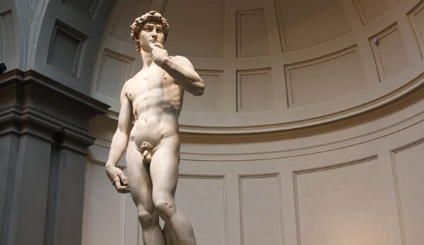 nude sculpture symbolizes the enlargement of the penis